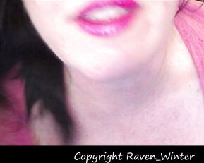 Raven winter pink lipstick drooling and sucking 1080h swallowing / fetish mouth show free manyvids liveporn video