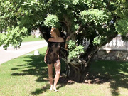 IviRoses soaking wet public fountain barefoot show premium liveporn livesex