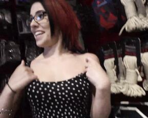 Trinitymay33 flashing the sex toy store show liveporn video