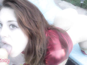 Mollydoll iron slut outdoors redhead dildo sucking liveporn video manyvids