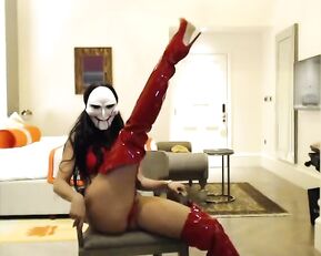MissKreazy CrazyM_ tease MFC red lingerie webcam livesex