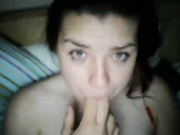 Girl in stockings spreads herself