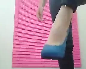 Busty girl solo action