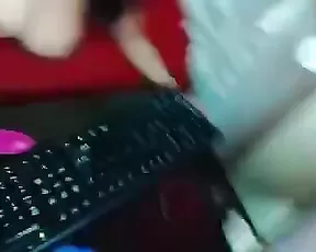 Hot slut is sucking a dick