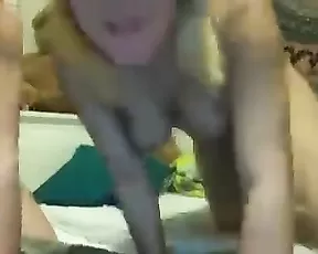 Blonde is getting a dick in her snatch