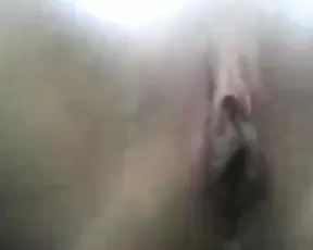 Horny housewife masturbating in the kitchen