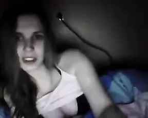 Petite lady is using a toy