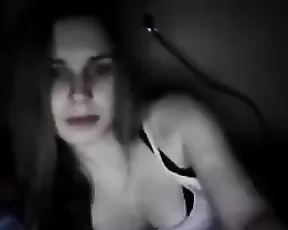 Petite lady is using a toy