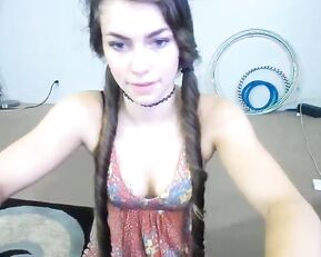 So pretty italian brunette female make my life so happy with this webcam video