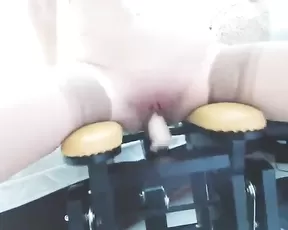 Dark haired babe licks her toy