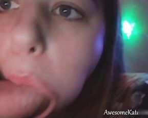 AwesomeKate MFC Boy Girl Mouth Closeup Blowjob & Cum Porn Video
