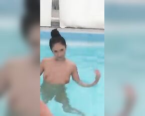 Rebecca Volpetti nude in the pool premium free cam snapchat & manyvids porn videos