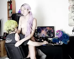 Abdoll playing league of legends & fucking tattoos, role play, cosplay free porn videos
