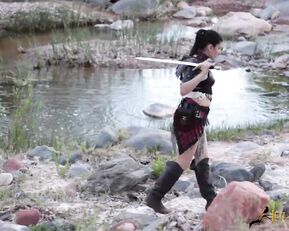 Leila wilde warrioress river bath manyvids outdoors wet t-shirt free porn videos