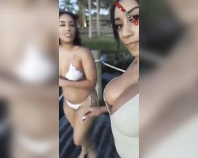 Ariana gray with friend naked swimming pool show snapchat xxx porn livesex1