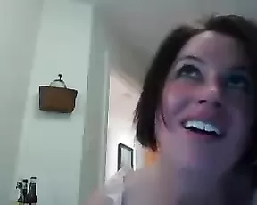 Amateur couple in front of the webcam