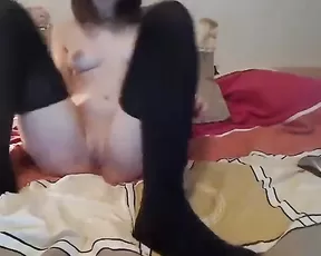 Cute brunette works on that cock like a pro