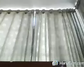 Couple fucks on a window after a walk