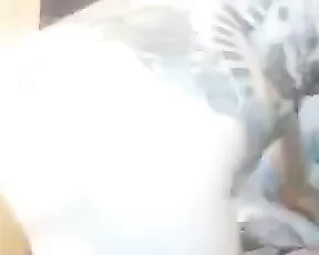 Sexy slut inserts huge dildo into her pussy