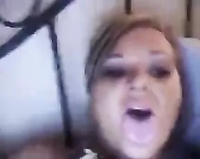 Flashing her big tits at the bar