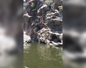 Davina Davis jumps off a cliff premium free cam snapchat & manyvids porn videos