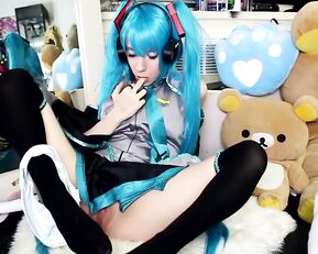 Lana Rain - Sexually Frustrated Hatsune Miku Uses A Cucumber Premium Free ManyVids & Webcam Porn Videos