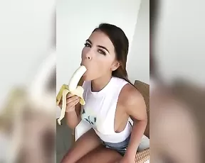 Adriana Chechik eats banana premium free cam snapchat & manyvids porn videos
