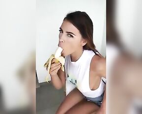 Adriana Chechik eats banana premium free cam snapchat & manyvids porn videos