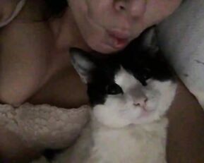 Aidra Fox and her cat premium free cam snapchat & manyvids porn videos