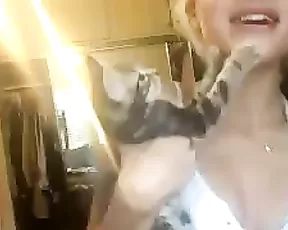Naomi Woods plays with a cat premium free cam snapchat & manyvids porn videos