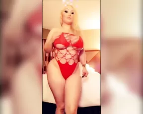 Sexi Barbie red bodysuit teasing snapchat free