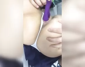 Sabrina Nichole school girl roleplay purple dildo orgasm snapchat free