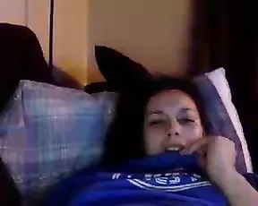 Nice hairy twat gets banged from behind