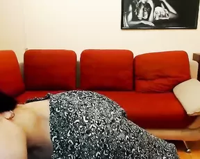 Skinny woman is playing with herself