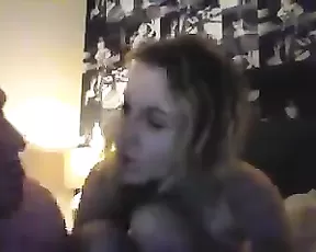 Couple cuddling on the bed