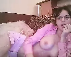 Cute teen chick gobbles black monster for jizz