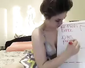 Brunette amateur girl takes a dick up her ass