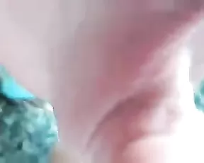 Brunette girl lets cum drip out of her cunt