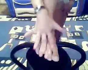 Curly haired GF on a dick