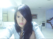 Hot big breasted babe masturbates on webcam