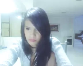 Hot big breasted babe masturbates on webcam