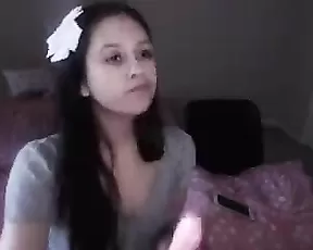 UK webcam princess smiling and toying