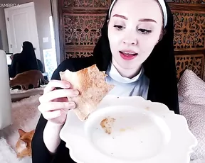 NataliaGrey MFC dirty nun eating & spanking big naked ass cam video