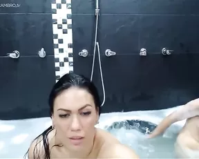 Emilybrowm tight nipple sucking & pussy fap in bath - Chaturbate lesbians