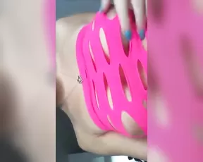 Alexx (Sasha) Wonderr sexy pink dress fully naked mirror view snaps snapchat free