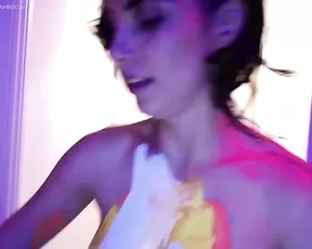CrazyM_ MissKreazy MFC CrazySySy body paint & shower cam porn show - camgirl vids