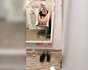 Laynaboo public fitting room pussy play mirror view snapchat free