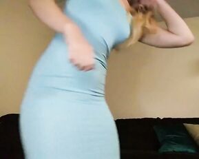 Ginger Banks blue dress booty spreading - onlyfans free porn