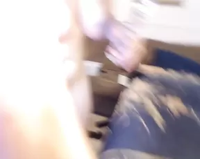 Nasty redhead is massaging some balls