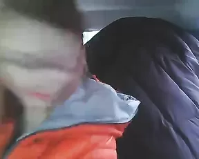 Horny blonde sucks black dick